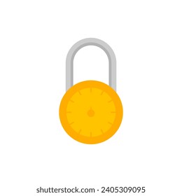 padlock symbol vector illustration design, safety and security protection on white background