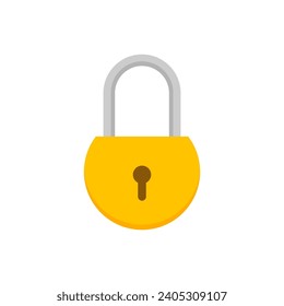padlock symbol vector illustration design, safety and security protection on white background