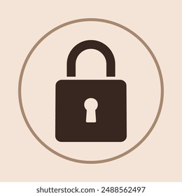 Padlock trendy icon cheerful abstract vector illustration colorful artwork design