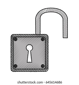 padlock unlock isolated icon