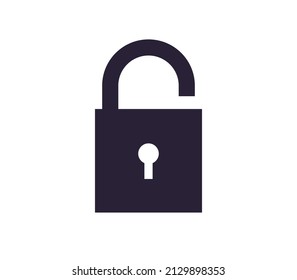 Padlock and unlocked flat vector illustration.
