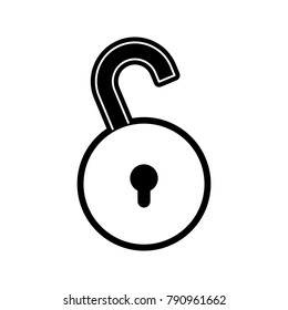 Padlock unlocked symbol