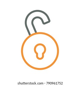Padlock unlocked symbol