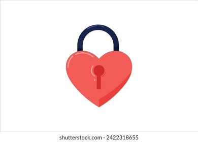Padlock Valentine Day Sticker Design