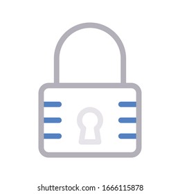 icono de línea de color del vector de candado 