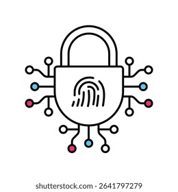 Padlock Vector Filled outline illustration style icon. EPS 10 file