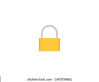 Padlock vector flat icon. Isolated closed lock emoji illustration 