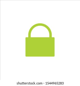 padlock vector flat icon. padlock outline icon. symbol, logo illustration. green padlock. EPS 10