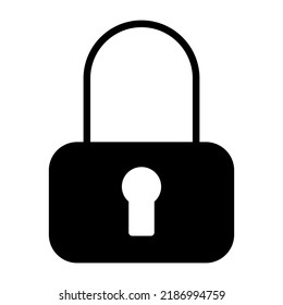 icono de glifo vectorial de candado aislado en fondo blanco. icono del vector de stock padlock para diseño web, aplicación móvil y ui