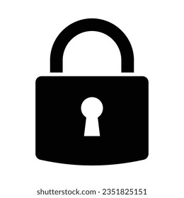 Icono De Glifo Vector De Padlock Para Uso Personal Y Comercial.
