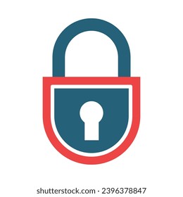 Padlock Vector Glyph Two Color Icons For Personal And Commercial Use.
