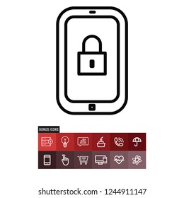 Padlock vector icon