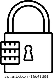 Padlock vector icon. Can be used for printing, mobile and web applications.