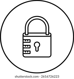 Padlock vector icon. Can be used for printing, mobile and web applications.