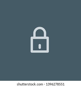 Padlock vector icon. Padlock concept stroke symbol design. Thin graphic elements vector illustration, outline pattern for your web site design, logo, UI. EPS 10.