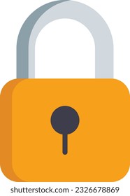 Padlock Vector Icon Flat Style