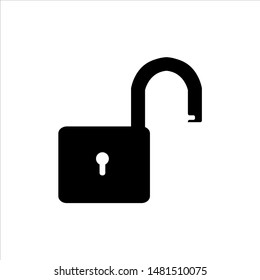 Padlock vector icon. The glyph padlock protection icon for design, web design, UI, Business, Infographics and others.