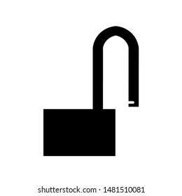 Padlock vector icon. The glyph padlock protection icon for design, web design, UI, Business, Infographics and others.