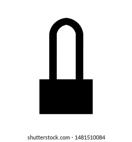 Padlock vector icon. The glyph padlock protection icon for design, web design, UI, Business, Infographics and others.