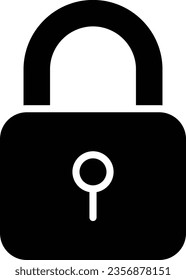 Padlock Vector Icon Glyph Style