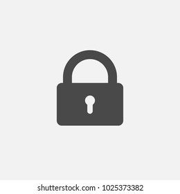 padlock vector icon gray key locker for security