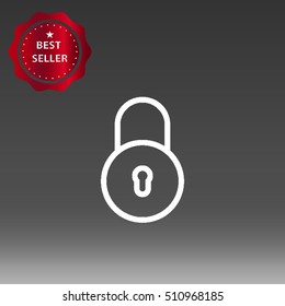 Padlock Vector Icon Illustration