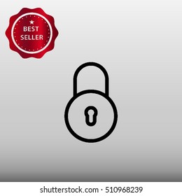 Padlock Vector Icon Illustration