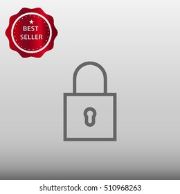 Padlock Vector Icon Illustration