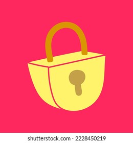 padlock vector icon illustration logo