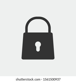 Padlock vector icon illustration sign