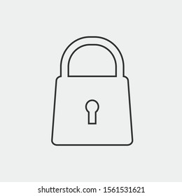 Padlock vector icon illustration sign