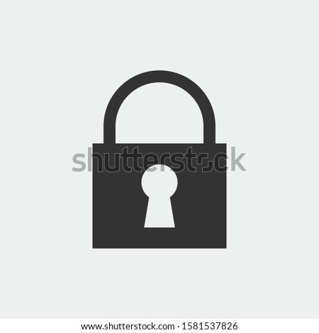 Padlock vector icon illustration sign