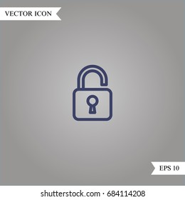 Padlock vector icon, illustration symbol