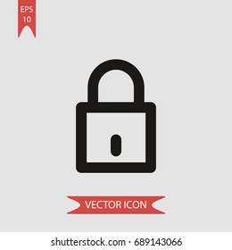 Padlock vector icon, illustration symbol