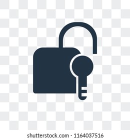 Padlock vector icon isolated on transparent background, Padlock logo concept