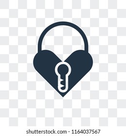 Padlock vector icon isolated on transparent background, Padlock logo concept