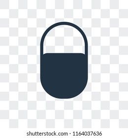 Padlock vector icon isolated on transparent background, Padlock logo concept