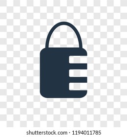 Padlock vector icon isolated on transparent background, Padlock transparency logo concept