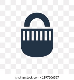 Padlock vector icon isolated on transparent background, Padlock transparency concept can be used web and mobile