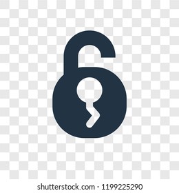 Padlock vector icon isolated on transparent background, Padlock transparency logo concept
