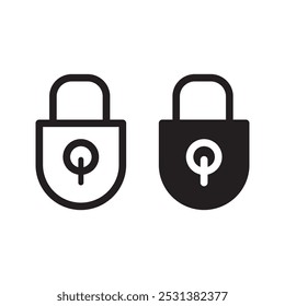 padlock vector icon. key vector