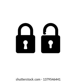 padlock vector icon, lock icon in trendy flat design 