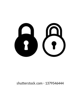 padlock vector icon, lock icon in trendy flat design 