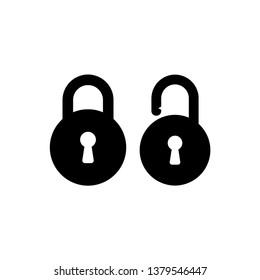 padlock vector icon, lock icon in trendy flat design 