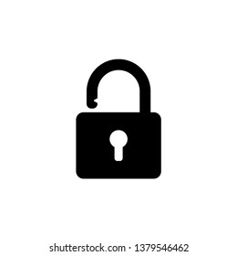 padlock vector icon, lock icon in trendy flat design 