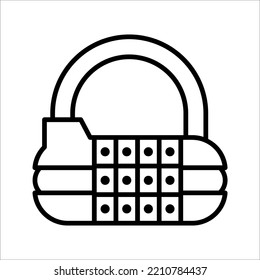 padlock vector icon, lock icon in trendy flat design. vector illustration on white background