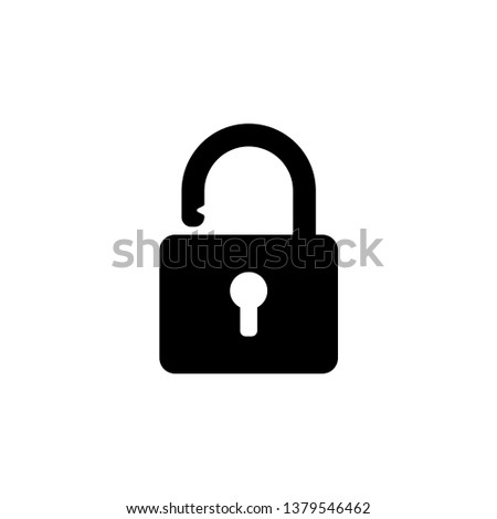 padlock vector icon, lock icon in trendy flat design 