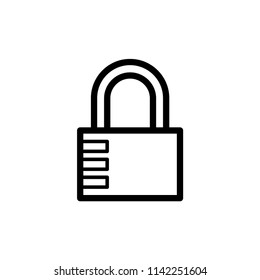 Padlock vector icon logo template.