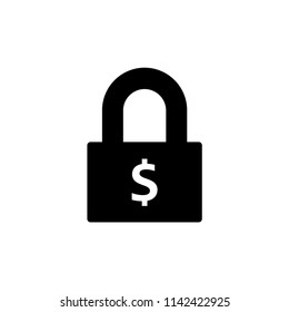 Padlock vector icon logo template.