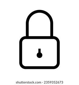 padlock vector icon on transparent background